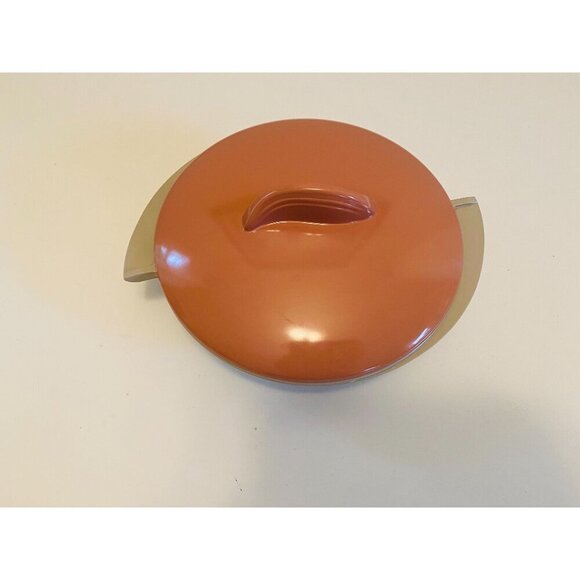 Vintage Boonton Covered Serving Bowl, Gray Bowl with Pink Lid, Serving Bowl - Picture 5 of 9